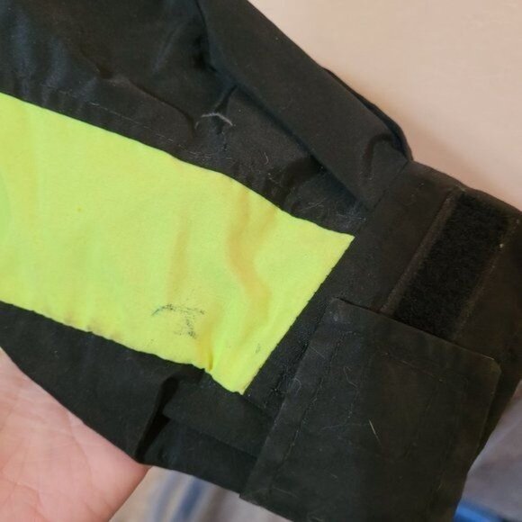 Vintage White Sierra Unisex Large Neon Windbreaker Warm Up Jacket Black Green - Picture 10 of 14